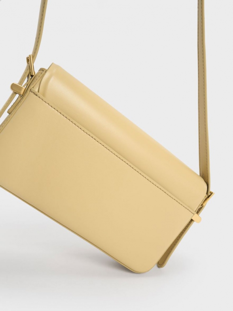 Charles & Keith Cesia Crossbody Taschen Beige | 176OZBPLU